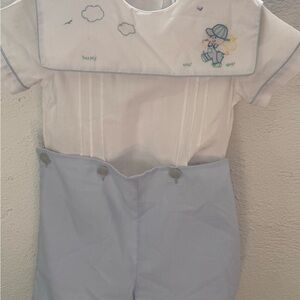 Blue and White Kids One Piece